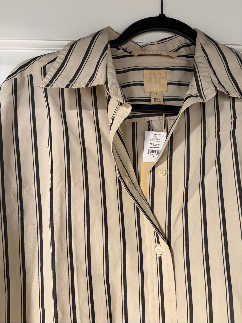 Gap x BEIS stripe big shirt cotton button down NWT - Picture 7 of 12